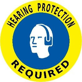 Hearing Protection Required - Yellow/Blue