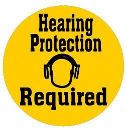 Hearing Protection Required - Yellow